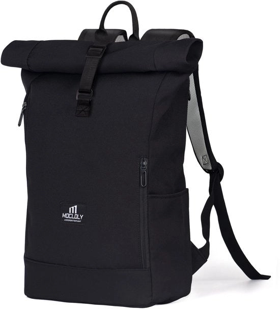Borsa a Rollino per Donna - Impermeabile Borsa a Rollino - Con Tasca per Laptop Borsa da Viaggio Piccola, Borsa da Ufficio Elegant per Università Lavoro Città Viaggio - Nero