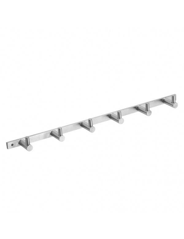 NEO gancio a 6 ganci in acciaio inox 41 x2,8 x4 cm
