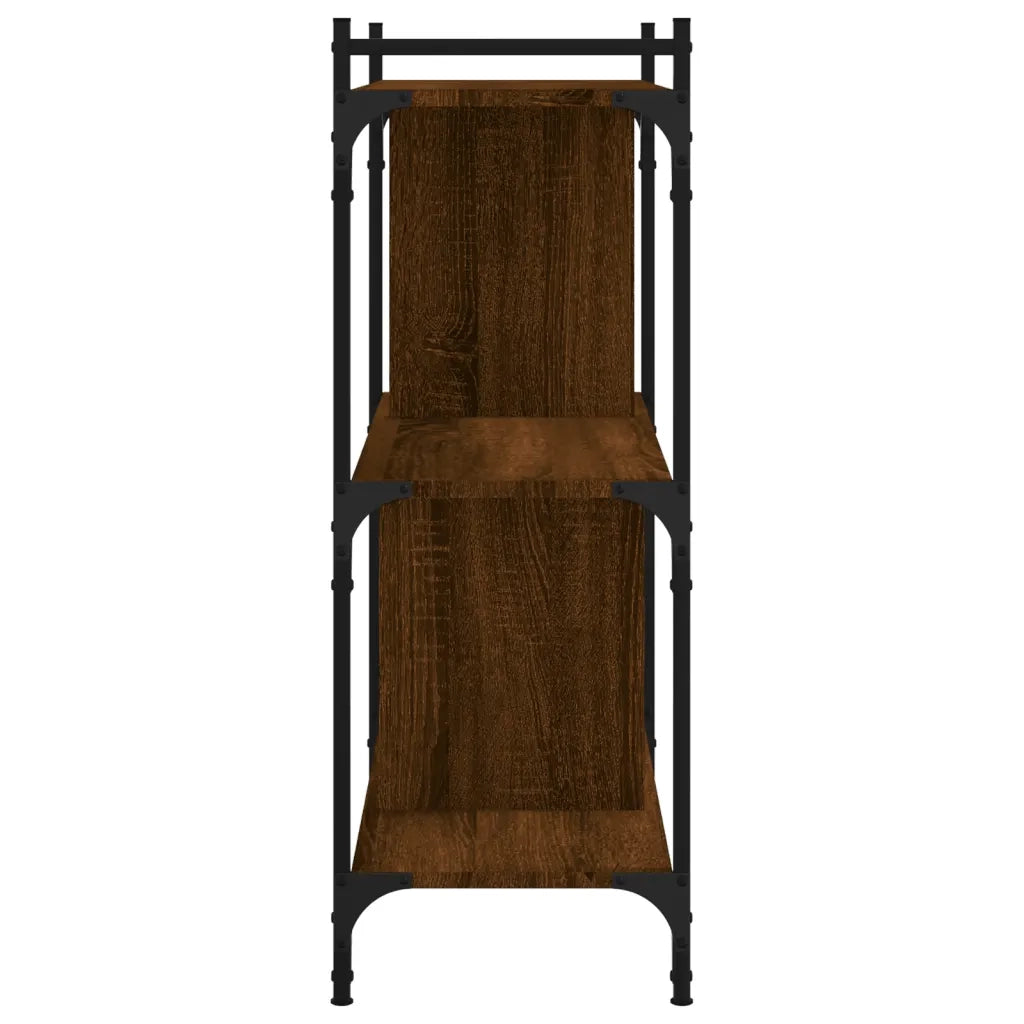 Libreria-Scaffale per Libri-Mobile di Stoccaggio Rovere Marrone 3 Ripiani 76x32x88 cm Legno Multistrato