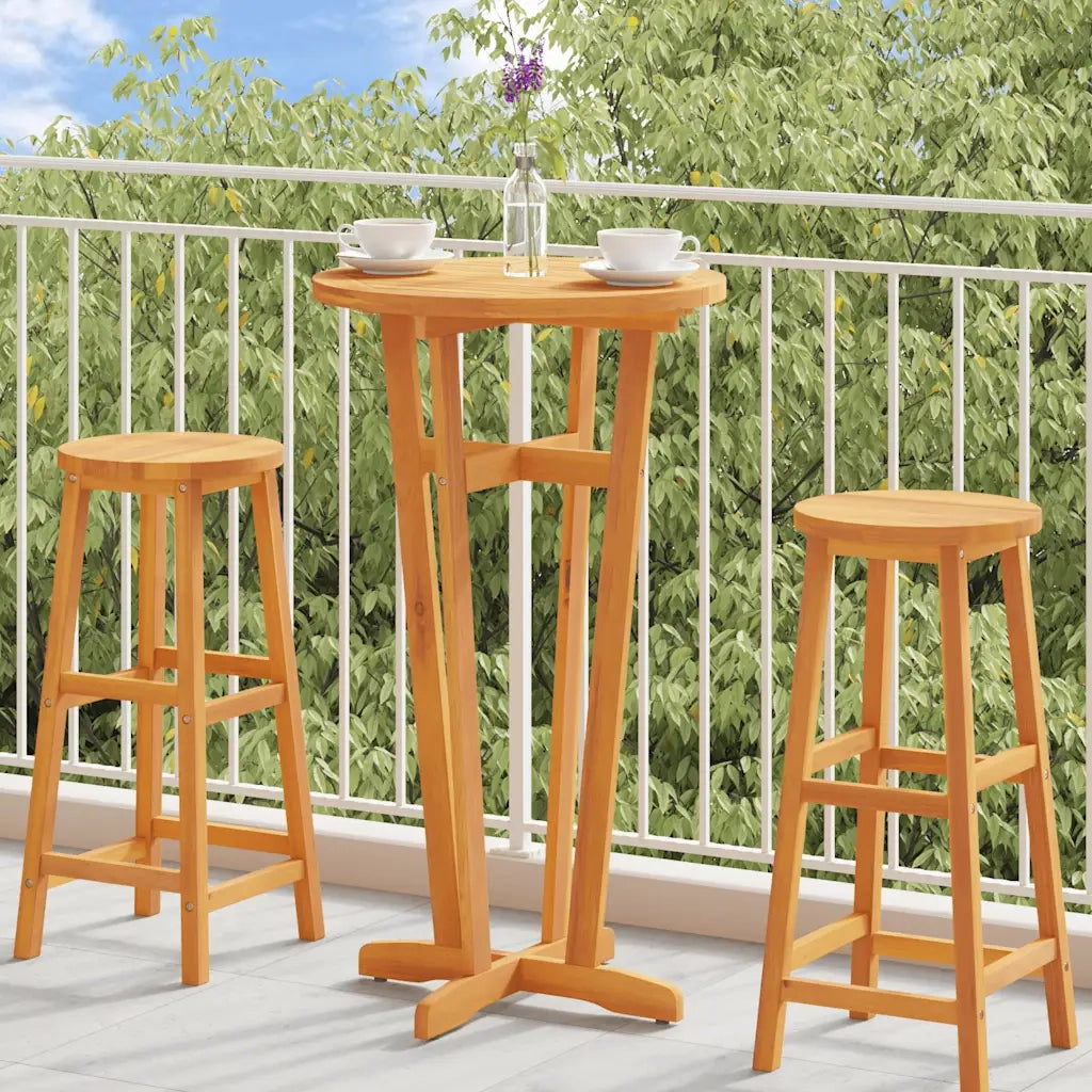 Tavolo da Bar da Giardino Ø60x105 cm Legno Massello di Acacia 319698