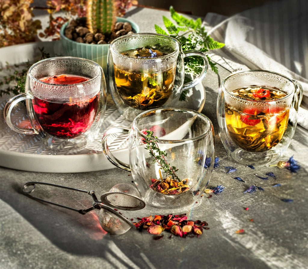 KADAX Tazza in Vetro con Manico Doppia Parete 250ml 2 pz