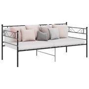 Divano Letto Telaio Nero in Metallo 90x200 cm 324767