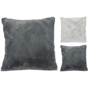 CUSCINO PELLICCIA 45X45CM BIANCO / GRIGIO
