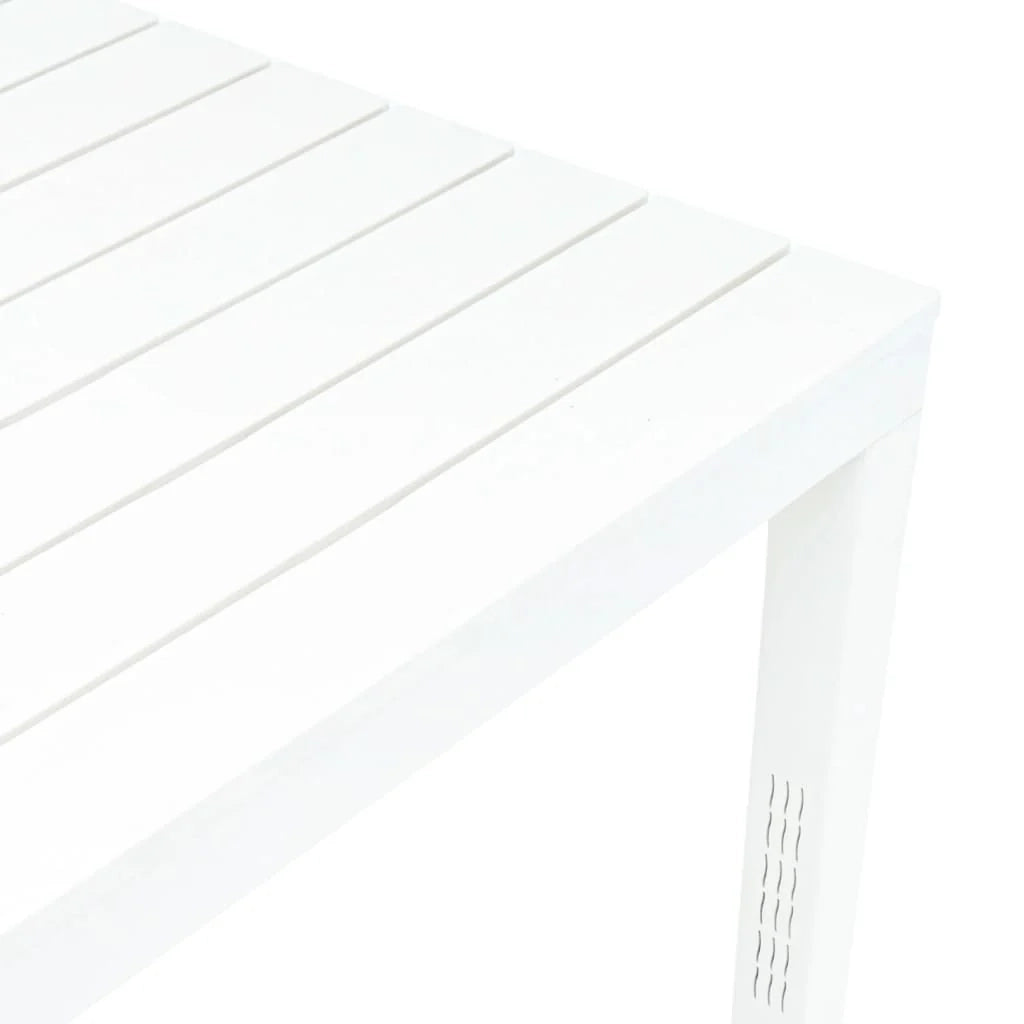 Tavolo da giardino con 2 panche in plastica bianca 02_0018689