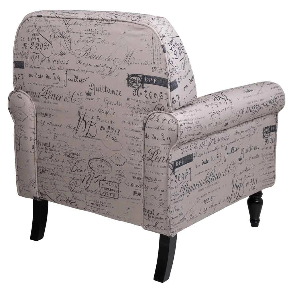 Poltrona imbottita grigia 75x77x89h