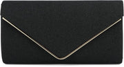 Borsa da sera con catena e chiusura a zip per donna con decorazione lampeggiante, tasca per schiena elegante con borsa per lettere, borsa da sera per matrimoni e feste