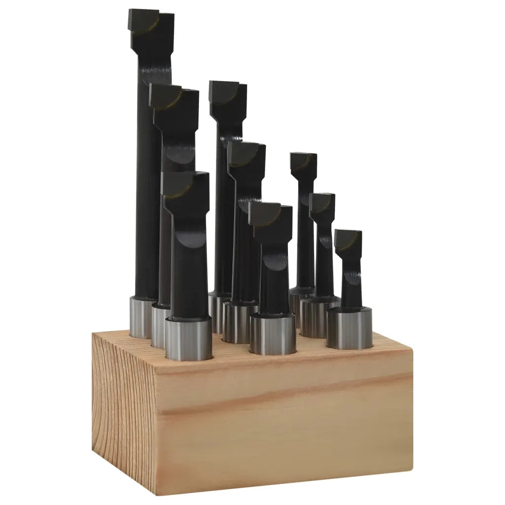 Frese di Foraggio 9 pz 12 mm con Base in Legno CFW2026362