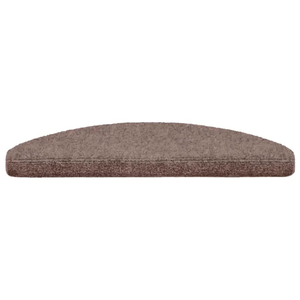 Tappetini per scale autoadesivi 5 pz 65x21x4 cm Marrone Chiaro semicircolari grandi 149698