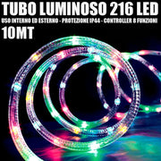 Trade Shop - Tubo Luminoso 216 Led Multicolor 10 Mt 3vie Uso Interno/esterno + Controller -