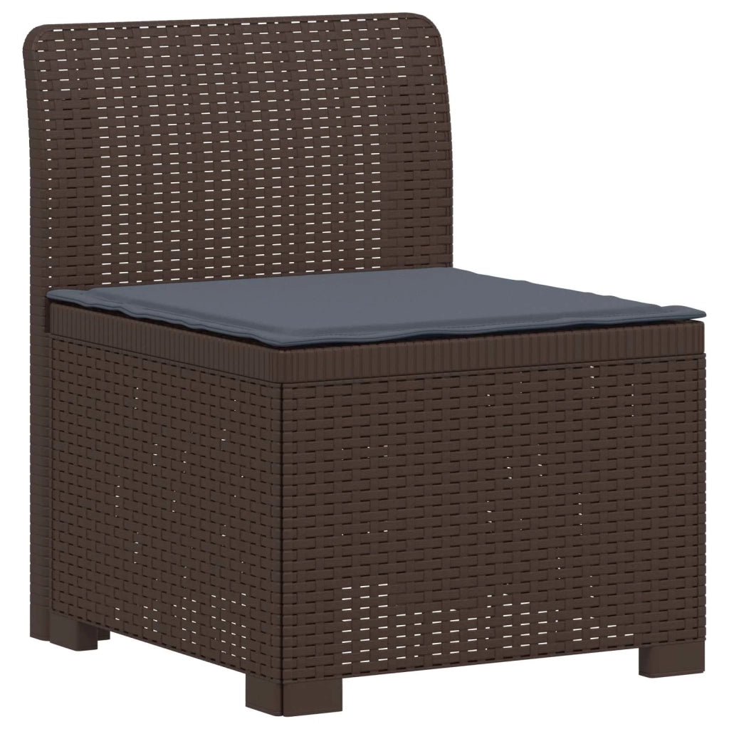 Divano da giardino 3 posti con cuscini in look rattan PP 8011967