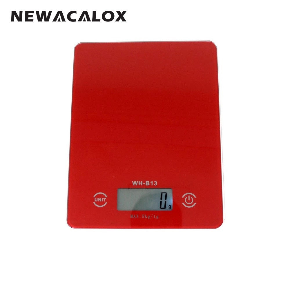 Trade Shop - Bilancia Digitale Lcd Piatto Ripiano In Vetro Da Cucina 5kg Da1gr A 5kg Touch -