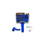 Trade Shop - Spazzola Pettine Per Cani Gatti Animali Con Tasto Espulsione Peli Colore Blu -
