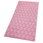 Tappeto Bagno Morbido Assorbente Antiscivolo 3D Intrecciato Scendiletto Lavabile 45x75 Cm Rosa