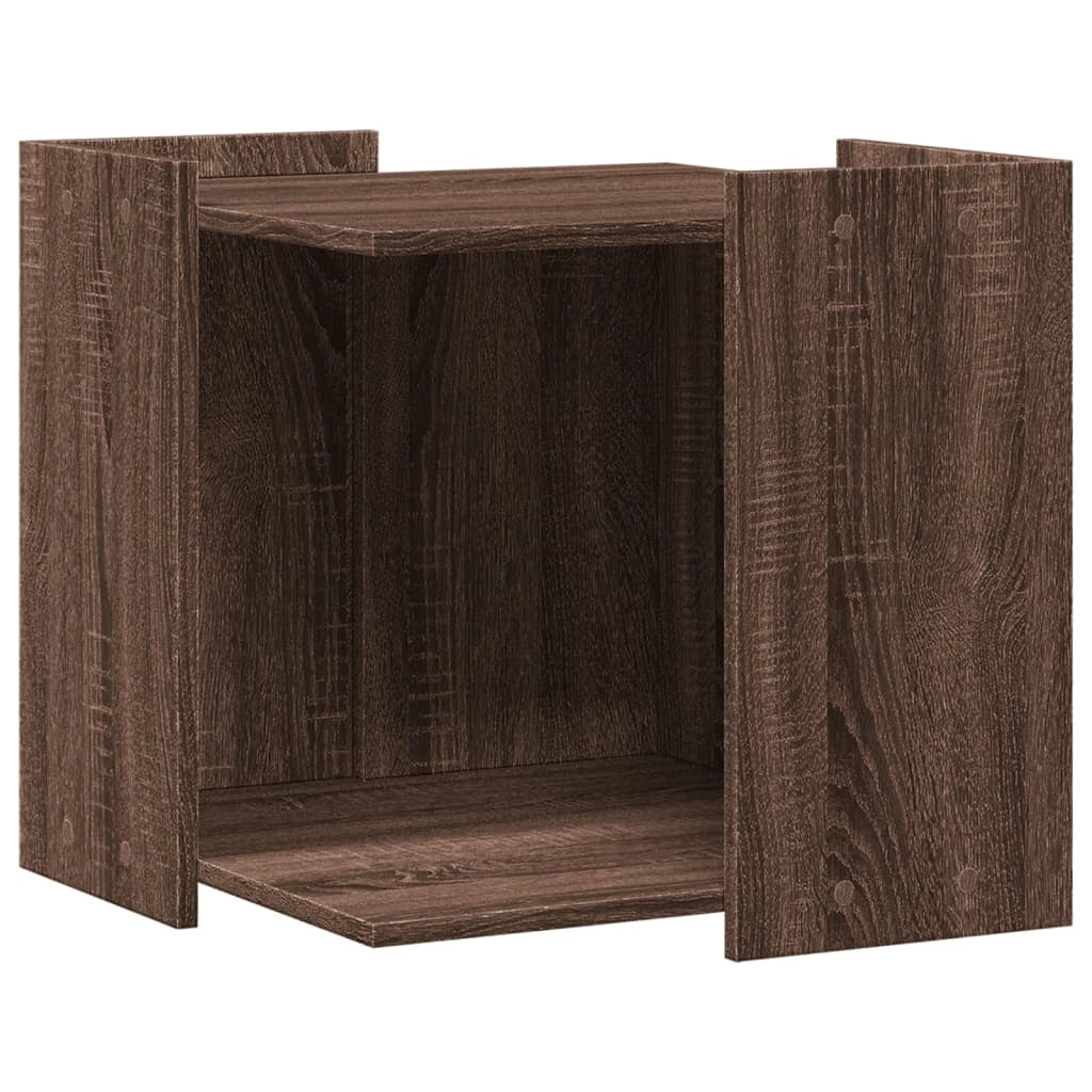 Mobiletto per lettiera per gatti in legno ingegnerizzato marrone 02_0043328