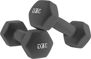 Set di manubri antiscivolo per allenamento a casa - 2 x 3 kg - set di manubri per ginnastica e aerobica
