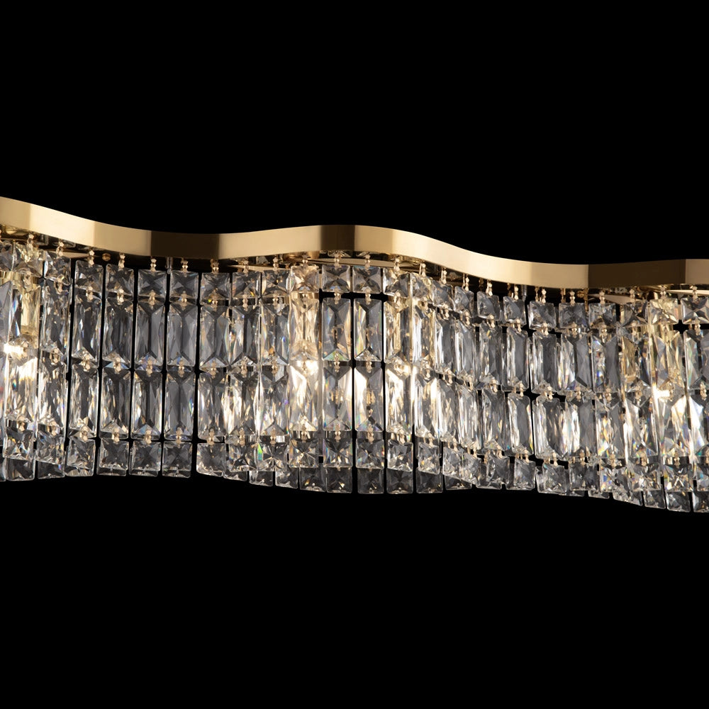 Maytoni Lampadario contemporaneo Dune 6 luci E14 oro metallo cristalli