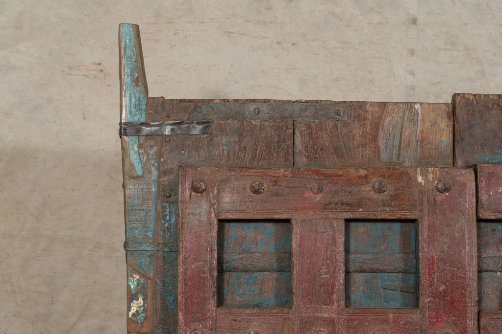 Biscottini Porta portone in legno massello e ferro da interno o da esterno vecchia e antica medievale scorrevole