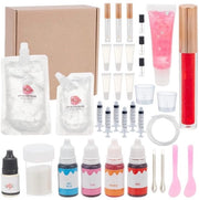 Kit per creare lip gloss 33 pezzi - Basi idratanti per lip gloss - Tubi/pigmenti - Set per principianti - Regali per ragazze
