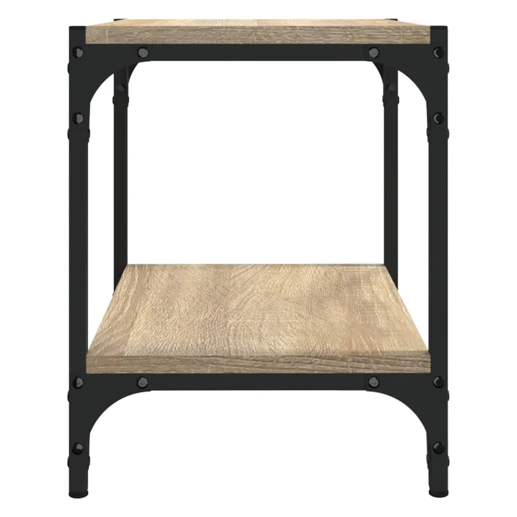 Mobile TV multimediale mensola per TV credenza per TV sala da pranzo soggiorno camera da letto rovere Sonoma 40 x 33 x 41 cm legno ingegnerizzato e acciaio marrone 02_0027526