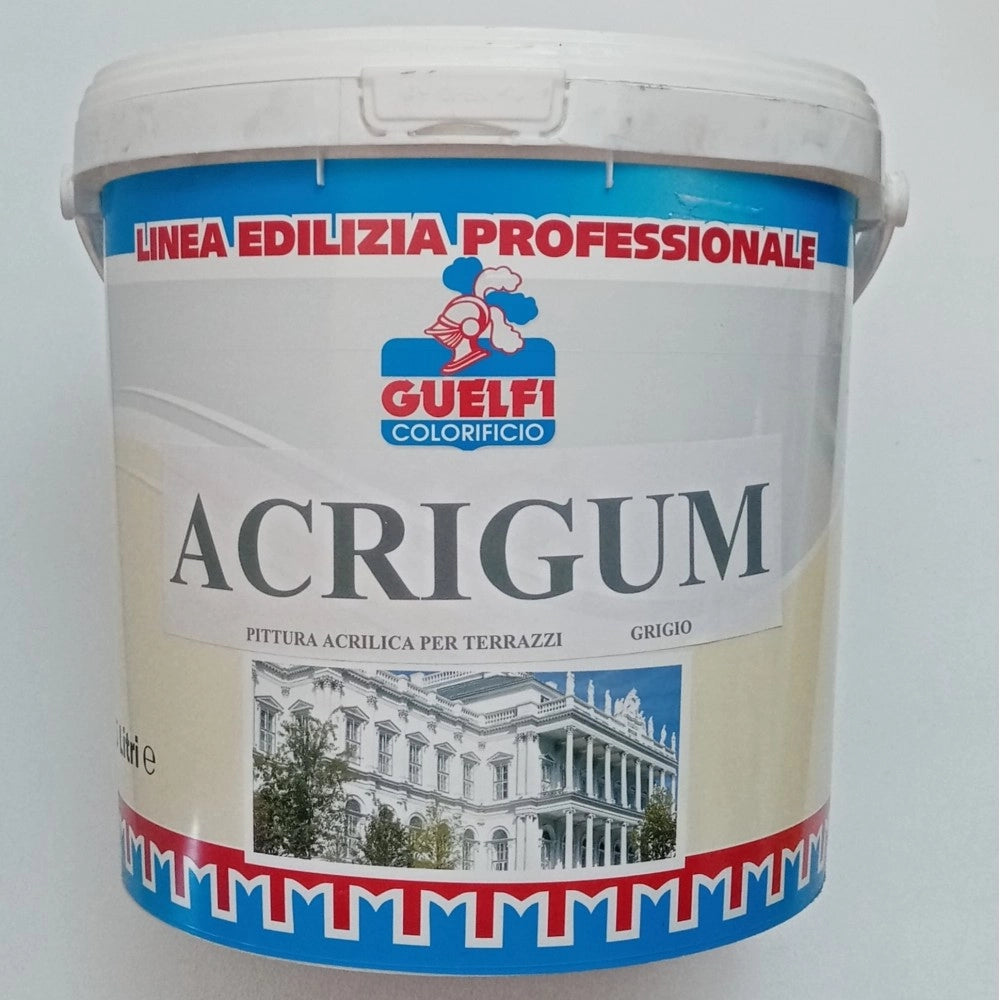 Acrigum 5kg grigia guaina liquida isolante pittura acrilica per terrazzi