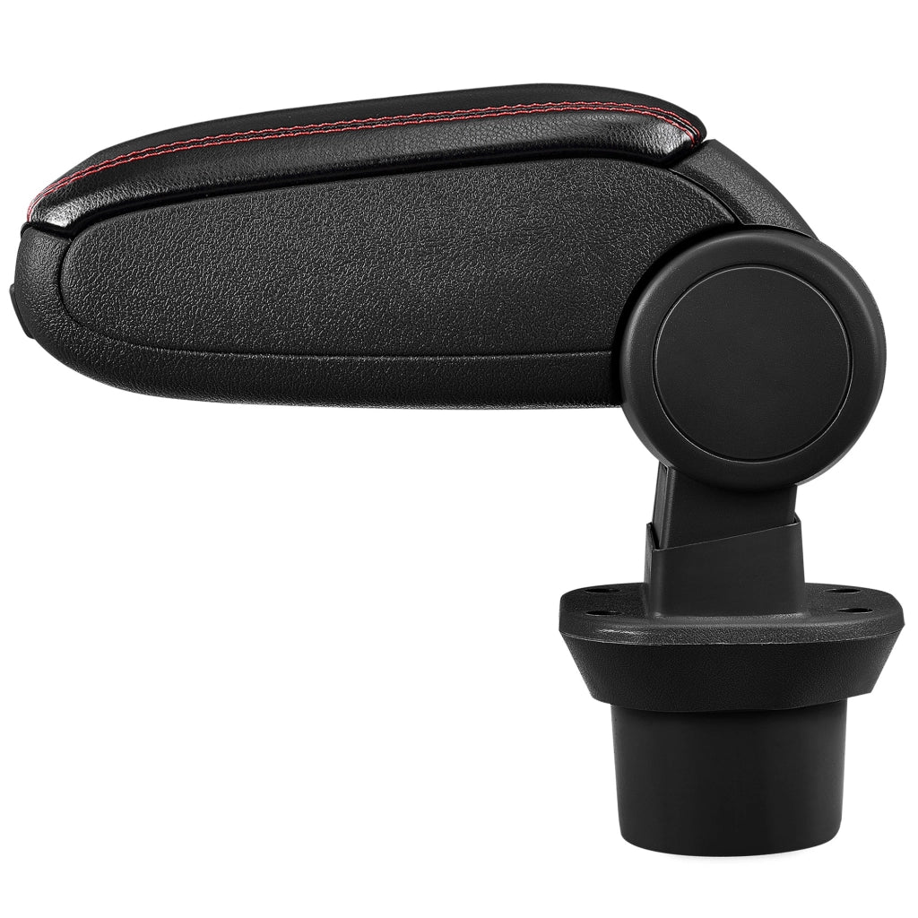 [pro.tec] Bracciolo centrale - Poggiabraccio con vano portaoggetti - imbottito - in similpelle - nero con cucitura rossa - BMW Mini (2. generazione)