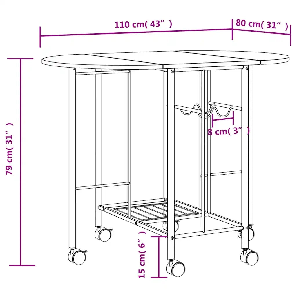 Set Tavolo e Sedie 5 pz Pieghevoli in MDF Nero 243902