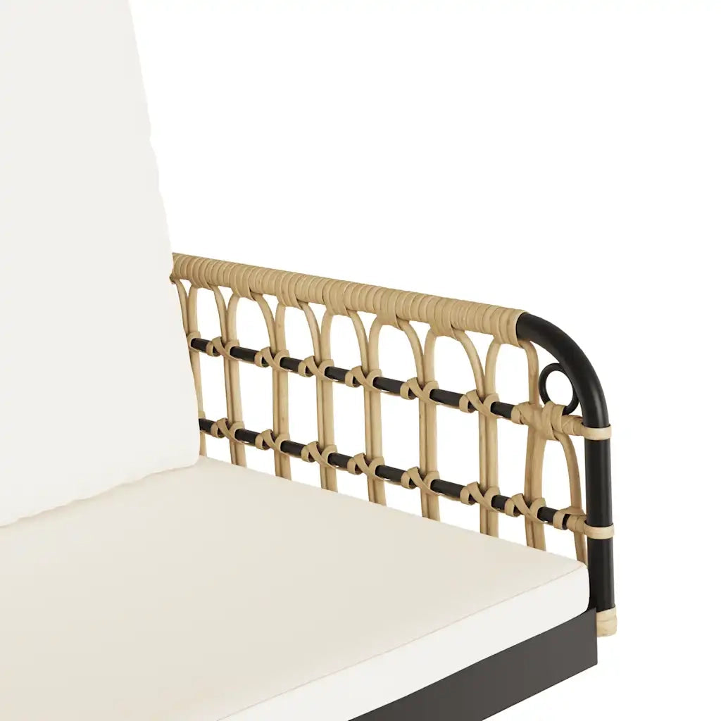 Sedia a Dondolo con Cuscini 63x58x39 cm Polyrattan e Acciaio CFW1730508
