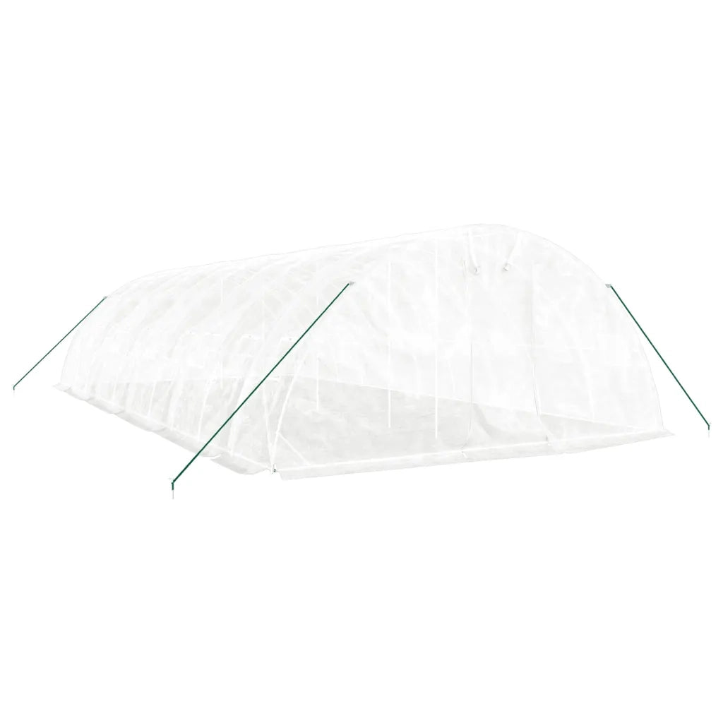 Serra con Telaio in Acciaio Bianco 50 m² 10x5x2,3 m 3188097