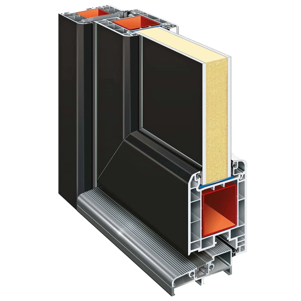 Porta Frontale Antracite 88 x 200 cm PVC 3445719