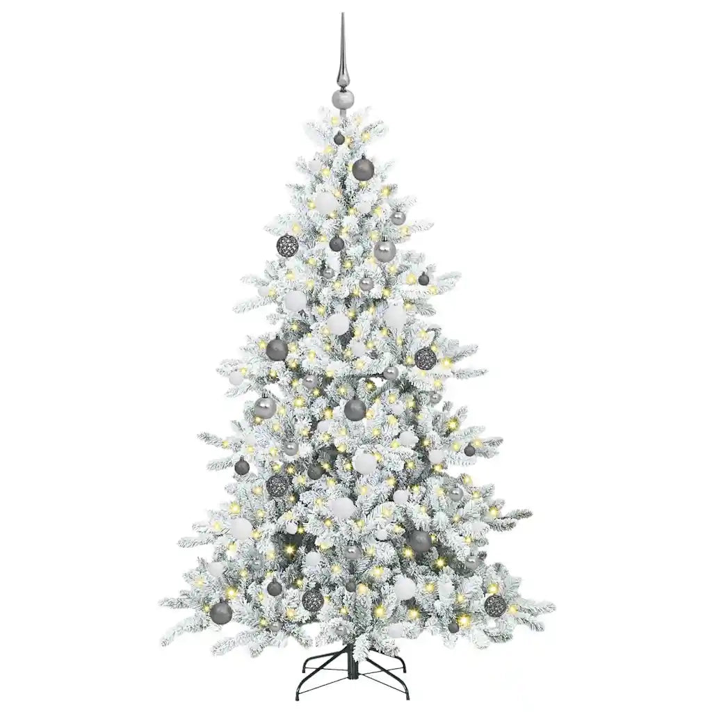 Albero di Natale Artificiale con Rami Pieghevoli Bianco 180 cm 3397717