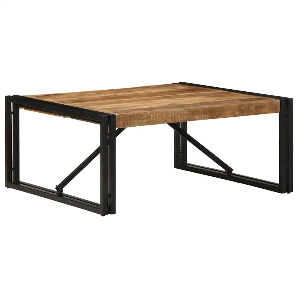 vidaXL Tavolino 80x80x35 cm in Legno Massello di Mango Grezzo