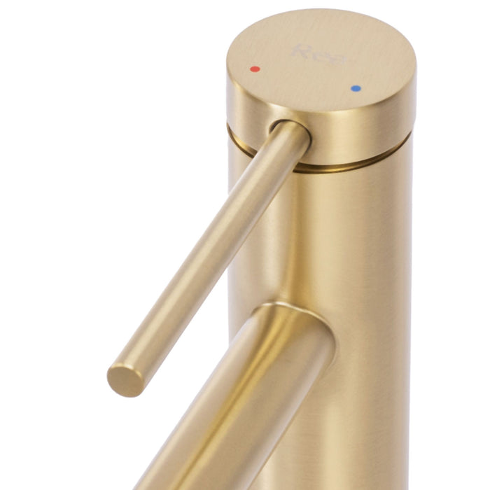 Rubinetto Da Lavabo Rea Foss Gold Brush High