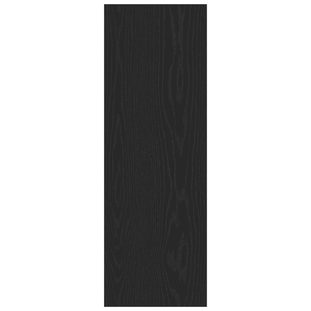 Armadietti TV a muro 2 pz in Nero Rovere 30,5x30x90 cm in Legno ingegnerizzato