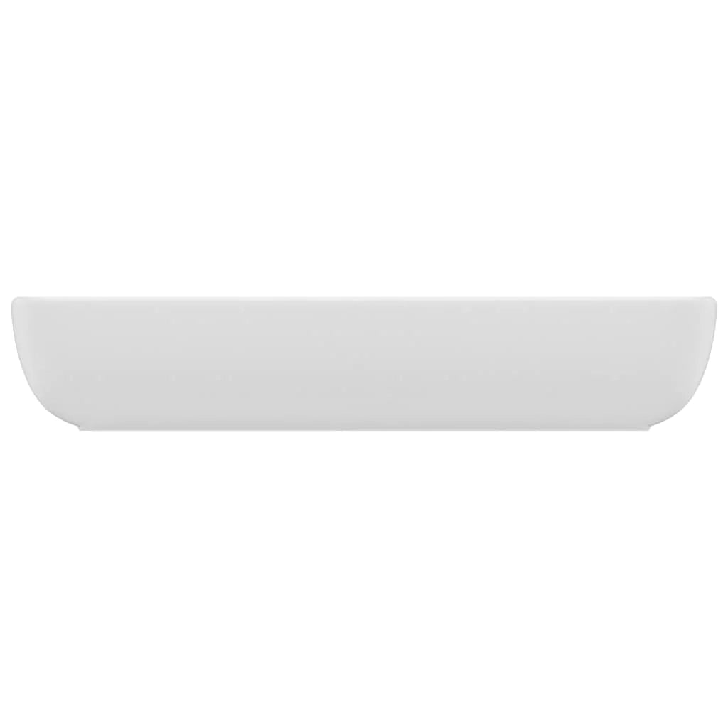 Lavabo da appoggio rettangolare di lusso lavabo da bagno stanza per cosmetici bianco opaco 71x38 cm ceramica 02_0002696