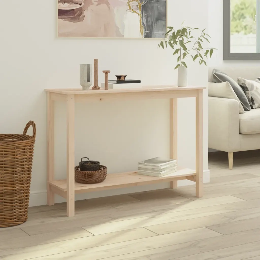 Tavolo Consolle 110x40x80 cm in Legno Massello di Pino 822282