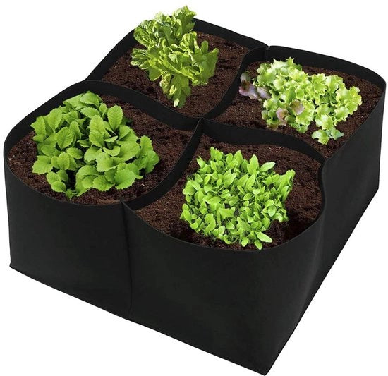 Zaino per il giardino per la coltivazione delle verdure, sacchetto non tessuto per piante, 4 zaini, 60 * 60 * 30cm