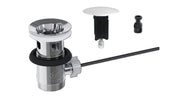 Scarico per lavabo e bidet del bagno, modello pop up in acciaio inox 304 – spazzolato con tappo REVO grande Colore: Gun metal spazzolato PVD
