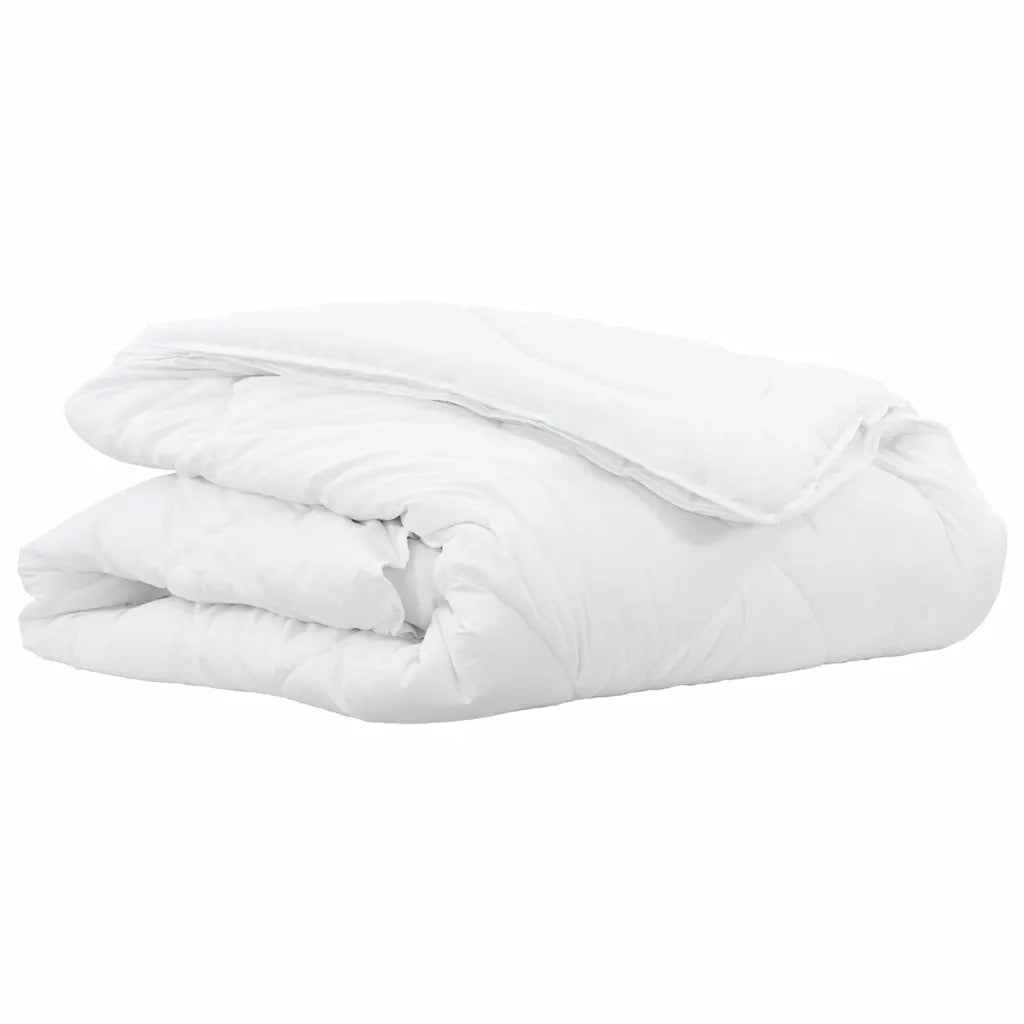 vidaXL Trapunte & Duvet Bianco 155 x 220 cm Microfibra