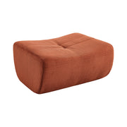 Poggiapiedi per poltrona sokol in velluto a coste, terracotta