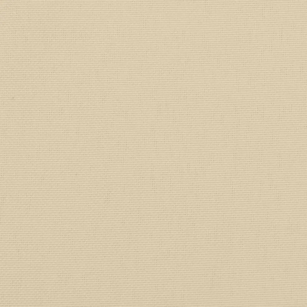 Cuscini per Sedia Schienale Basso 6 pz Beige in Tessuto Oxford