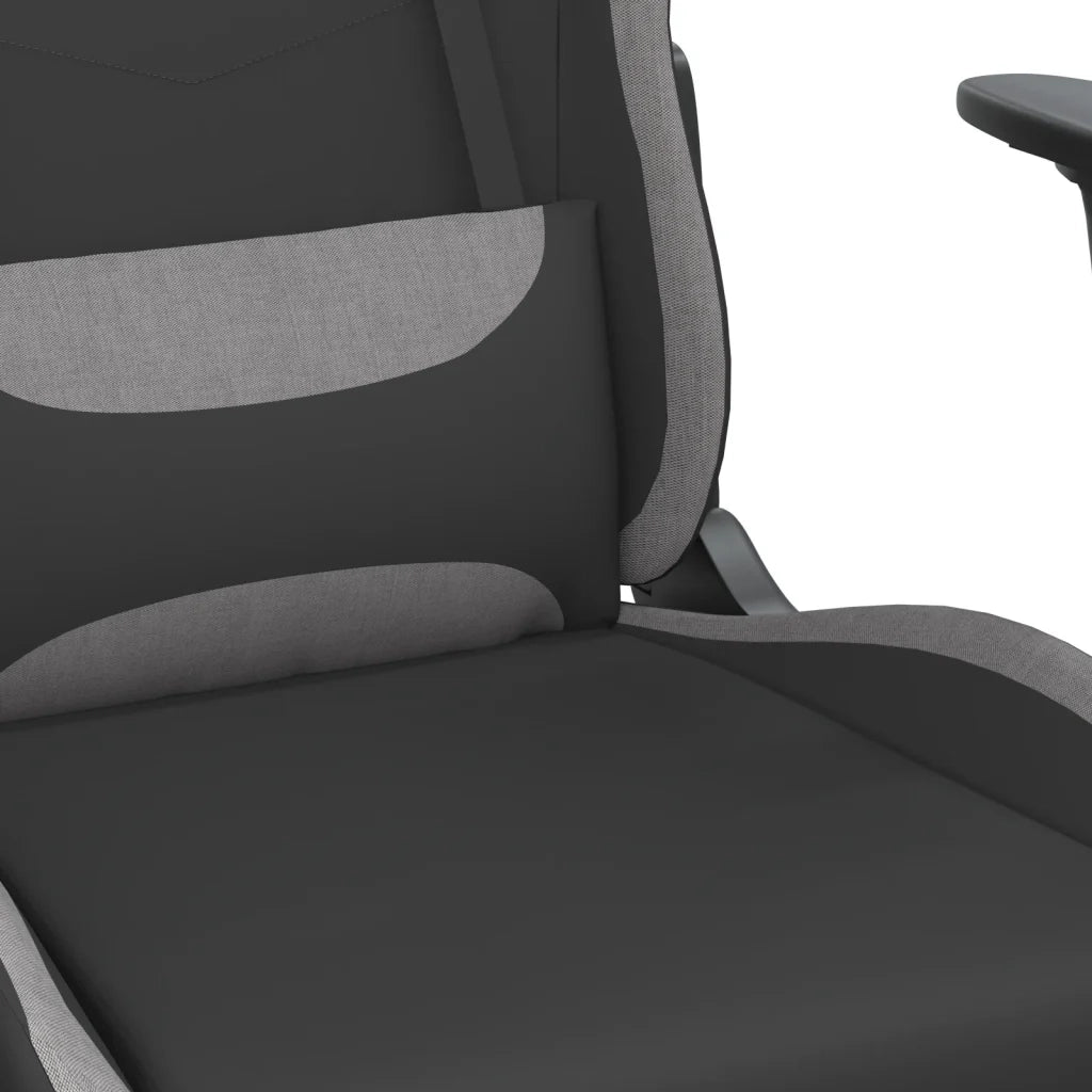 Sedia da Gaming | Sedia da e-sports Nero e Grigio Chiaro in Tessuto