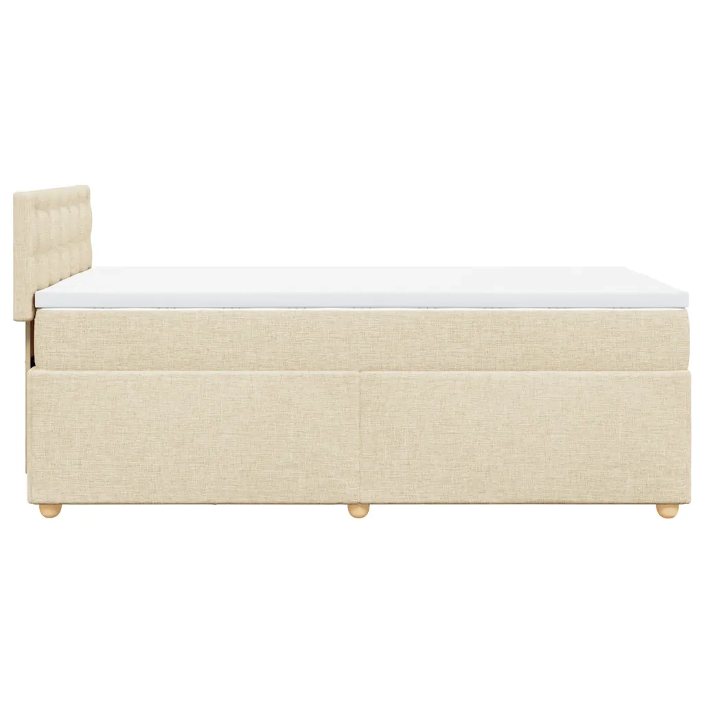 Giroletto a Molle con Materasso Crema 80x200 cm inTessuto 3288826