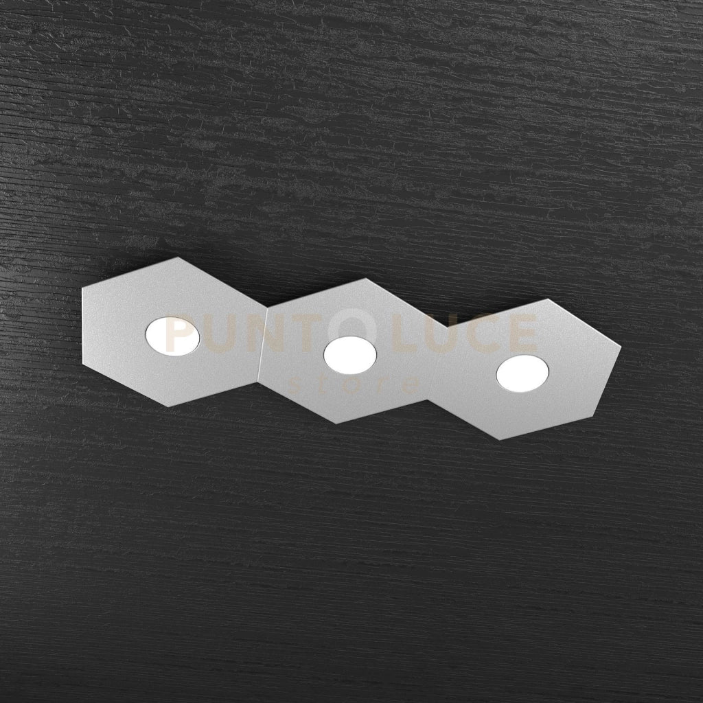 HEXAGON APPLIQUE-PLAFONIERA 3 LUCI GRIGIO 1142-3L-GR
