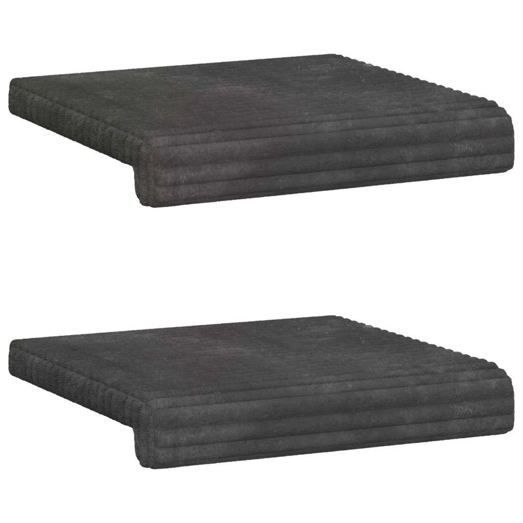 Cuscino per panchina 2 pcs Corduroy Morbido Grigio Scuro 42043066
