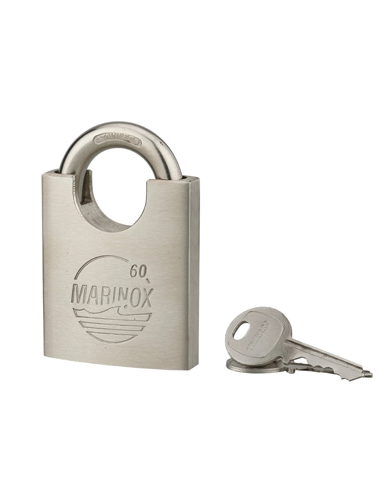 Lucchetto MARINOX 60mm, acciaio inossidabile nautico, guardia rialzata - THIRARD