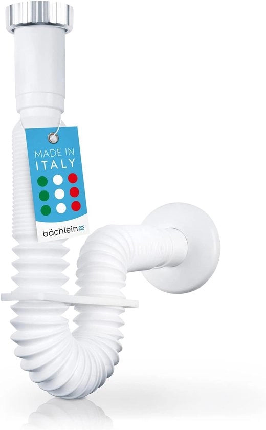 Slang di scarico flessibile per lavabo - 32 mm - estensibile da 320 a 800 mm