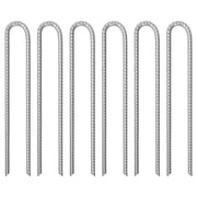 Picchetti Tenda 6pz a Forma di U 41,5 cm Ã˜12 mm Acciaio Zincato