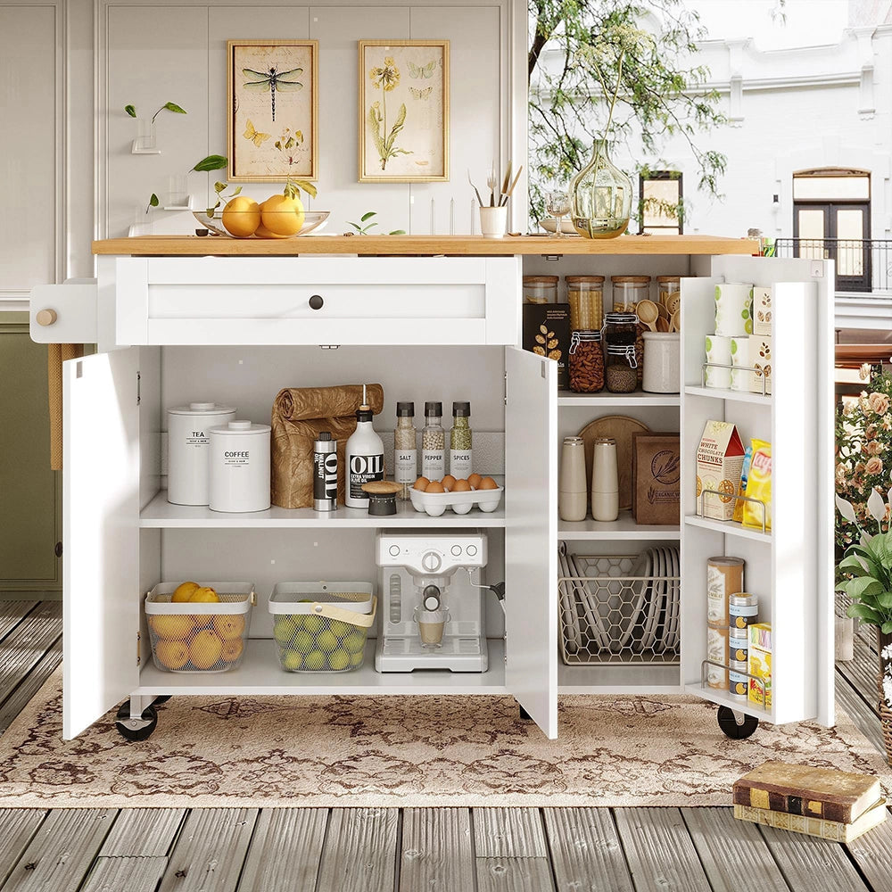 Isola cucina scorrevole - Xylo - 99x70x90cm 3 ante 1 cassetto