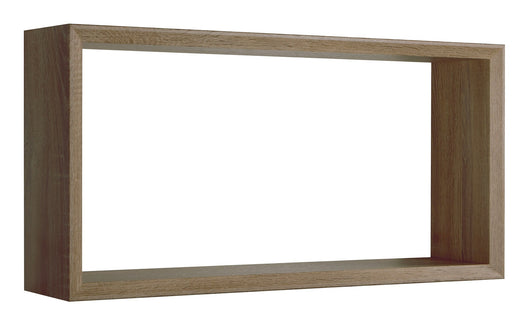 Mensola Cubo da Parete 70x35x15,5 cm in Fibra di Legno Artù Noce Segato