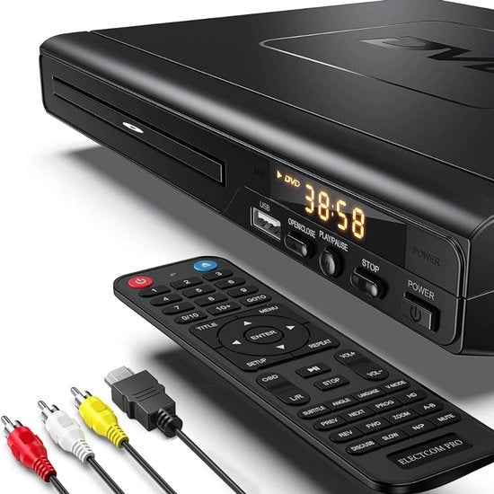 Letto DVD con HDMI - Lettore DVD con connessione HDMI - Lettore DVD HDMI - Lettore DVD portatile - Nero - 680g